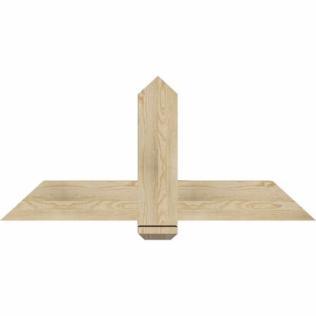 Ekena Millwork Eugene Rough Sawn Timber Gable Bracket, Douglas Fir, 48"W x 22"H x 4"D x 6"F, 11/12 Pitch GBW048X22X0406EUG00RDF
